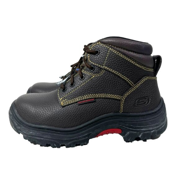 Skechers For Work Mens Burgin Tarlac Steel Toe Boots Relaxed Fit Size 8 Wide Fit - Picture 2 of 16